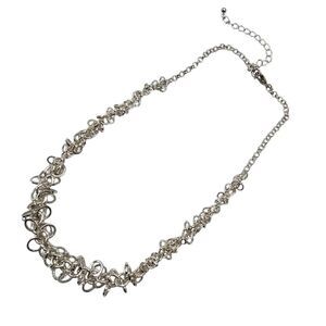 Vintage Avon‎ NR Silver Tone with Cluster Of Chain Circles Necklace